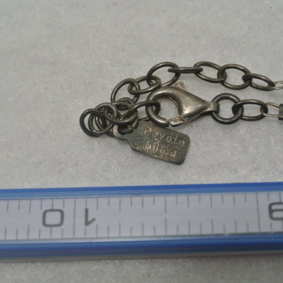 Vintage Sterling Peyote Bird Turquoise Necklace - Picture 7 of 8